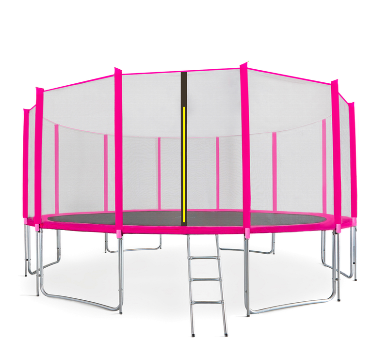 Aga SPORT PRO Trampolína 500 cm Pink + ochranná síť+žebřík+kapsa na obuv