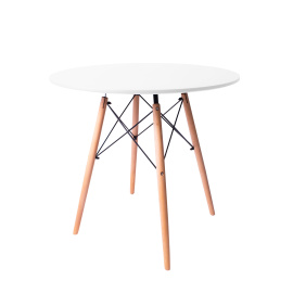 Aga Jídelní stůl 80 cm Bílý 2DAZ699 - II. JAKOST