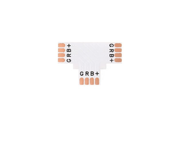 Spojka pro RGB LED pásky - T - CN13 - 10mm - 4pin