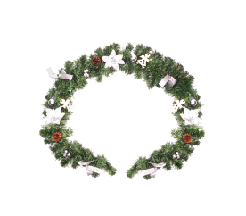 Aga Vánoční girlanda 180 cm Stříbrná