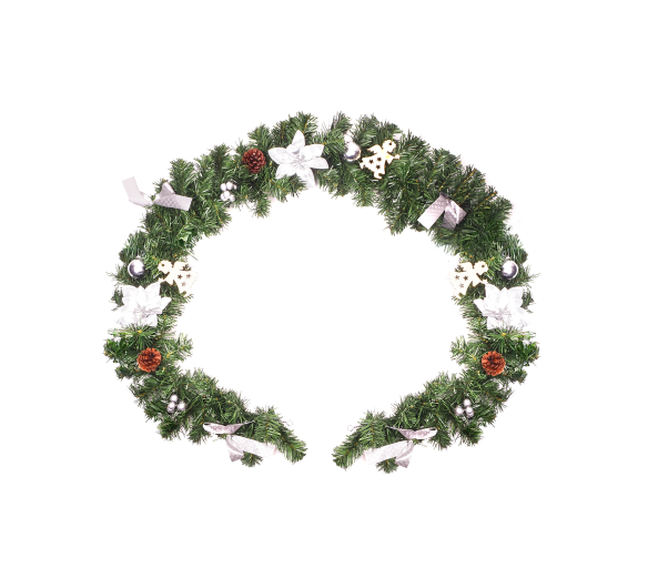 Aga Vánoční girlanda 180 cm Stříbrná