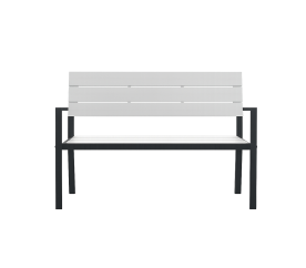 Aga Zahradní lavice 118x54x77 cm Šedá