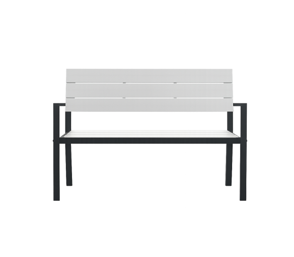 Aga Zahradní lavice 118x54x77 cm Šedá