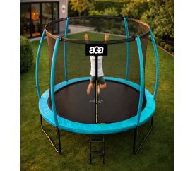 Aga SPORT EXCLUSIVE Trampolína 250 cm Světle modrá + ochranná síť + žebřík - II. JAKOST
