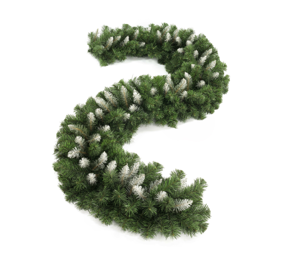 Aga Vánoční girlanda 270 cm Zelenobílá