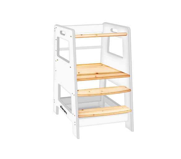 Kiduku Dětská učící věž Přírodní/Bílá