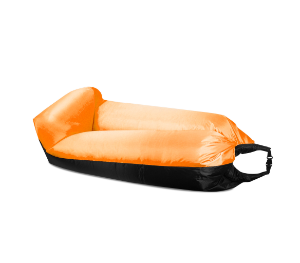 Aga Nafukovací vak LAZY BAG 230x70 cm Černý/Oranžový 2DAZ470 - II. JAKOST