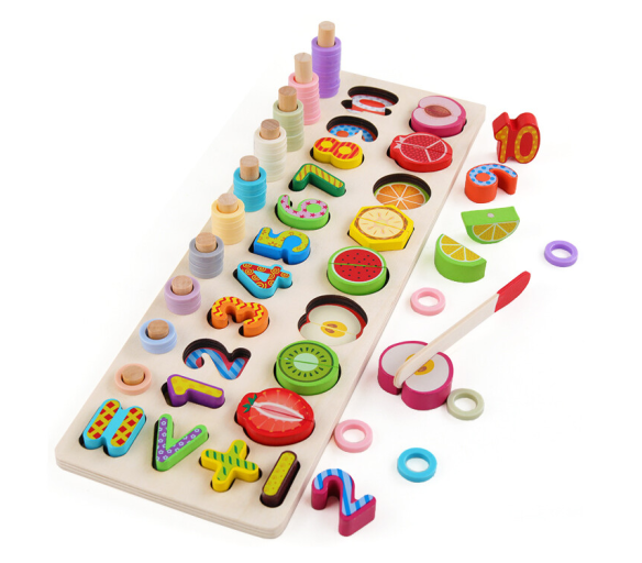 Aga4Kids Dřevěná naučná stavebnice s čísly MR6102