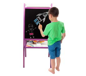Aga4Kids Oboustranná kreslicí tabule pro děti 4v1  MPF Purple 95 cm