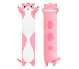 Aga4Kids Plyšový polštář Kočka Růžová 90 cm