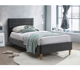 Postel Azurro Velvet 90x200 cm Šedá 14