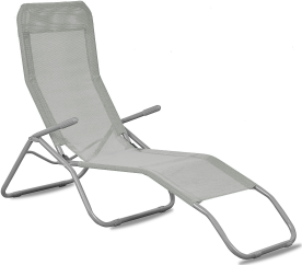 Aga Zahradní lehátko SIESTA Šedé