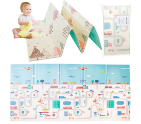 Aga Vzdělávací skládací pěnová podložka oboustranná Street Forest