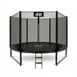 Aga SPORT PRO Trampolína 305 cm Černá + ochranná síť + žebřík