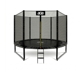 Aga SPORT PRO Trampolína 305 cm Černá + ochranná síť + žebřík