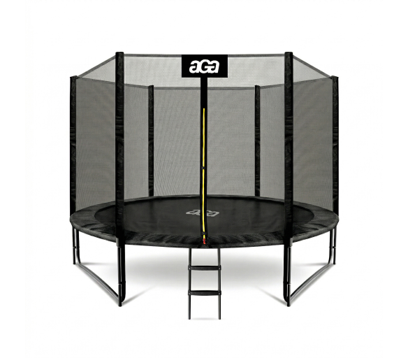 Aga SPORT PRO Trampolína 305 cm Černá + ochranná síť + žebřík