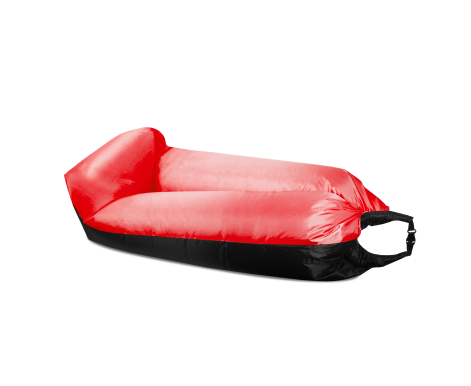 Aga Nafukovací vak LAZY BAG 230x70 cm Černý/Červený