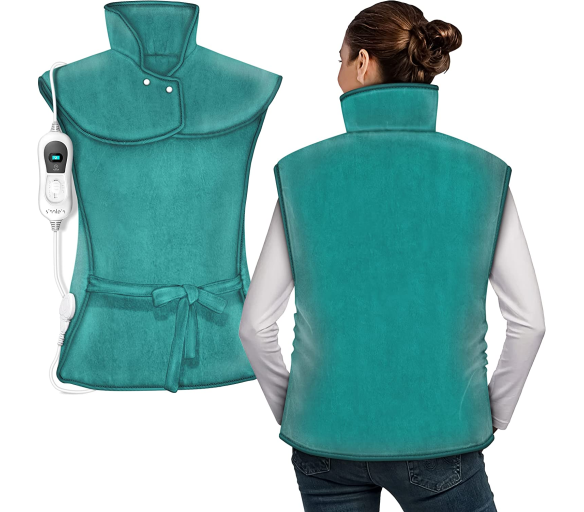 Tresko Elektrická vyhřívací dečka na záda a krk Tyrkysová