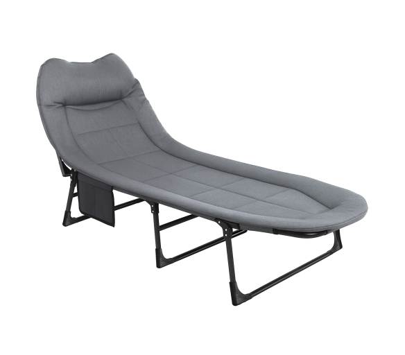 Aga Kempingové skládací lehátko Šedé