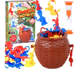 Opice na provázku Hra zručnosti Opice v košíku Padající opice GR0685 univerzální