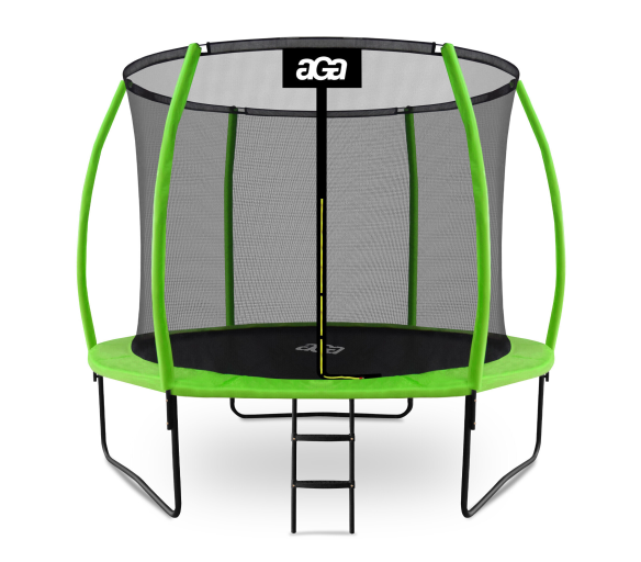 Aga SPORT EXCLUSIVE Trampolína 305 cm Světle zelená + ochranná síť + žebřík