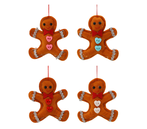 Aga Sada vánočních ozdob 4 ks Perníček