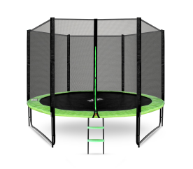 Aga SPORT PRO Trampolína 305 cm Světle zelená + ochranná síť + žebřík