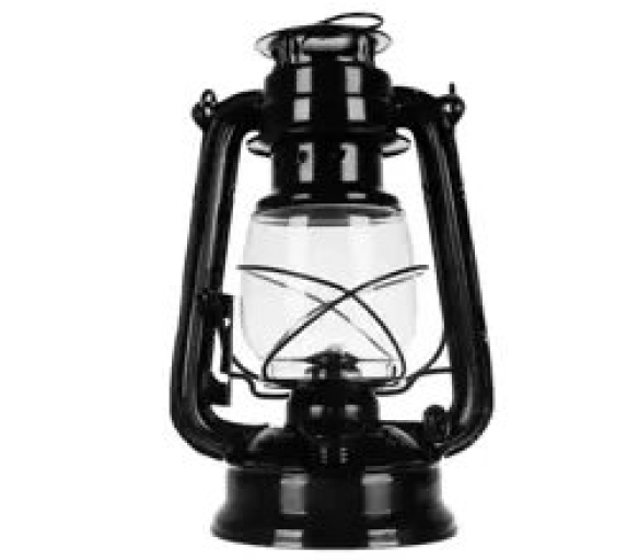 Petrolejová lampa 24 cm Černá