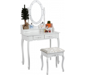 Aga Toaletní stolek se zrcadlem + taburetem MRDT03