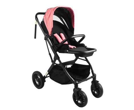 Aga Sportovní kočárek Černo/Růžový