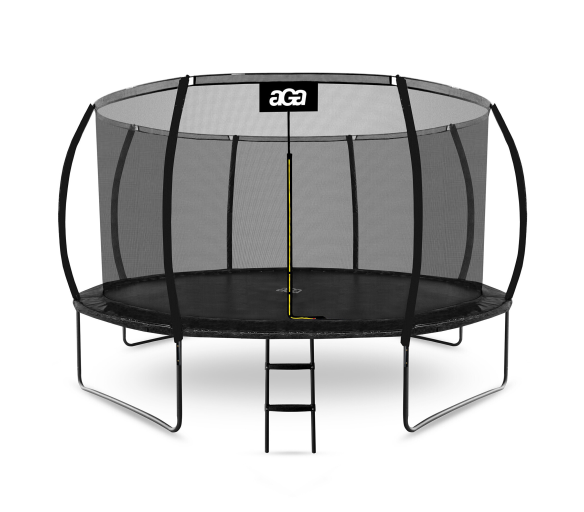 Aga SPORT EXCLUSIVE Trampolína 366 cm Černá + ochranná síť + žebřík 6SAF045 - II. JAKOST