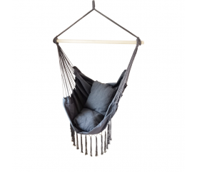 Aga Závěsné houpací křeslo Šedé
