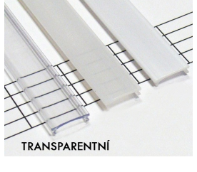 Transparentní difuzor KLIK pro profil - D, Y, Z - 1m
