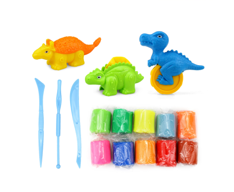 Aga4Kids Plastelína 10ks + příslušenství Dinosauři