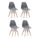 Aga 4x Jídelní židle Šedá