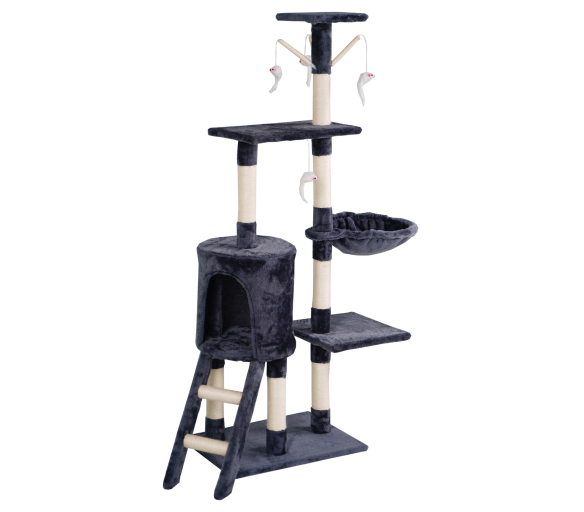 Aga Škrabadlo pro kočky 47x35x136 cm Tmavě šedá