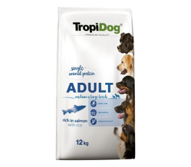 TropiDog Premium Adult M&L losos s rýží 12kg