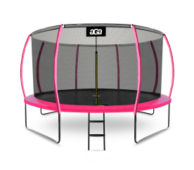 Aga SPORT EXCLUSIVE Trampolína 366 cm Růžová + ochranná síť + žebřík