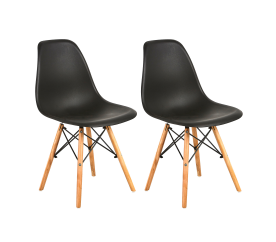 Aga 2x Jídelní židle Černá