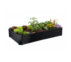 Aga Vyvýšený záhon 240x120x30 cm pozinkovaná ocel Černý