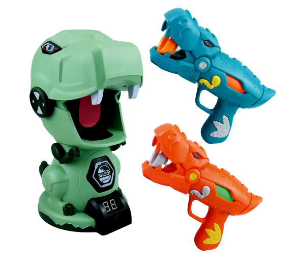 Aga4Kids Pistole na pěnové míčky s terčem ve tvaru dinosaura