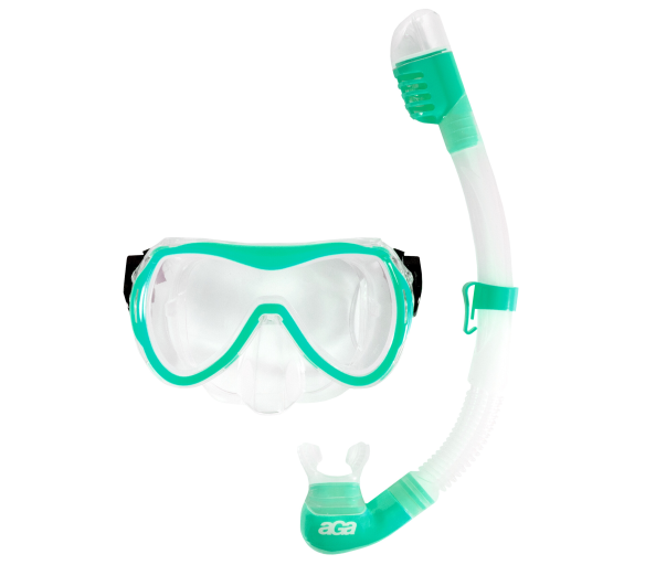 Aga Potápěčský set maska a šnorchl M12+S2 Tyrkysová