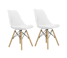 Aga 2x Jídelní židle MR2035 Bílá
