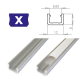 Hliníkový Profil pro LED pásky X Slim Povrchový 1m