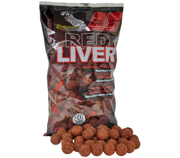 Starbaits Boilie potápivé Red Liver 20mm 1kg