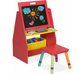 Aga Dětská tabule s židličkou Červená