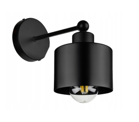 Nástěnná lampa - kinkiet - KUBEK - E27 - černý