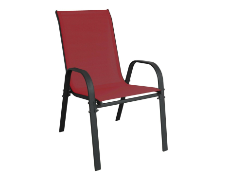 Linder Exclusiv Zahradní křeslo STAPEL MC330885 Tmavě červené