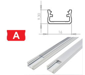 Hliníkový Profil pro LED pásky A Povrchový Bílý 1m