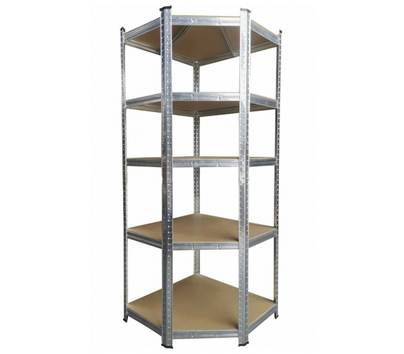 Kynast Rohový kovový regál 180x70x40 cm 5 polic